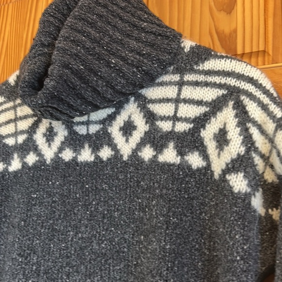 Banana Republic Sweater Women Med. Wool Blend Long Turtleneck Side Zip Pullover - Picture 2 of 8